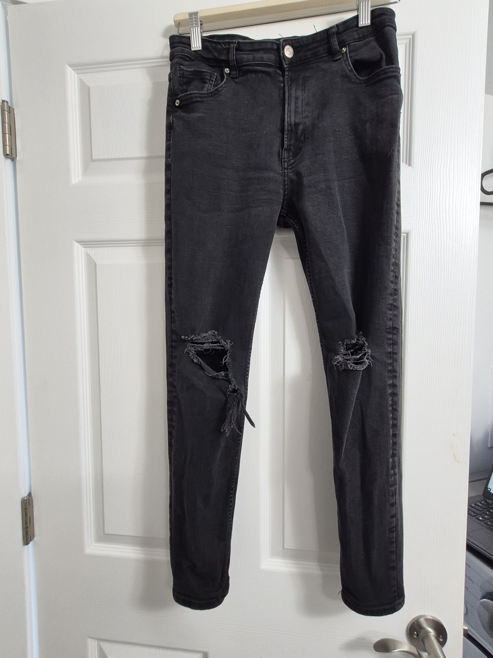 Bershka Black Ripped Skinny Jeans